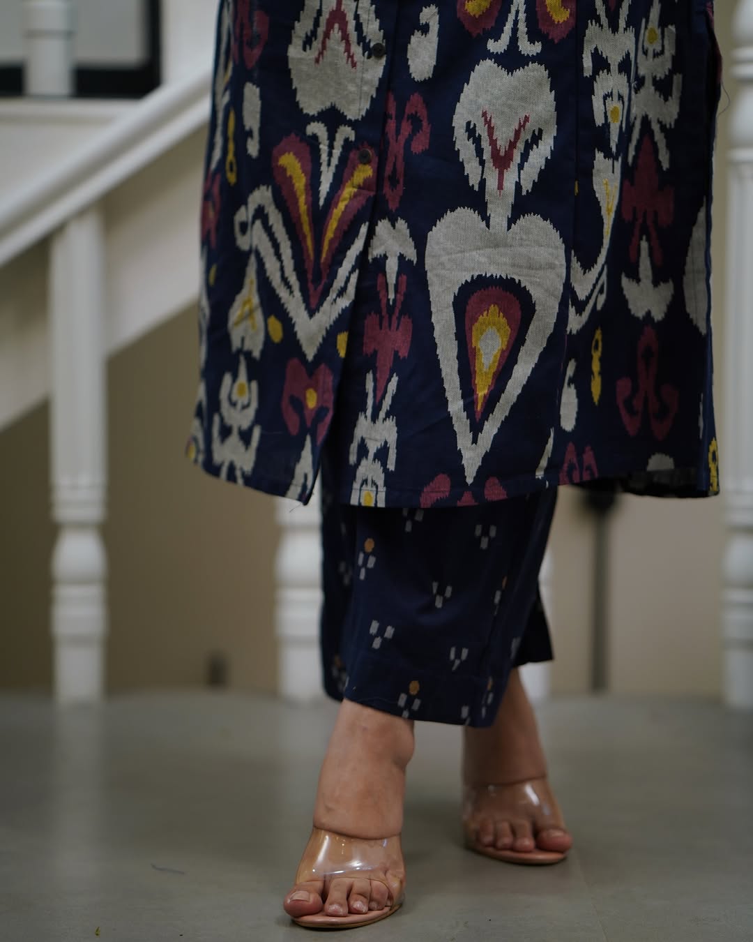 Pure Cotton Printed Kurta and Pant Set (Multicolor)