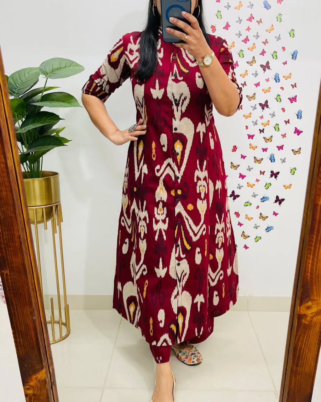 Pure Cotton Printed Kurta and Pant Set (Multicolor)