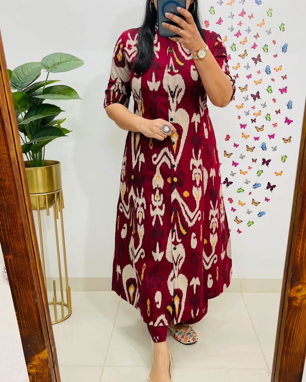 Pure Cotton Printed Kurta and Pant Set (Multicolor)