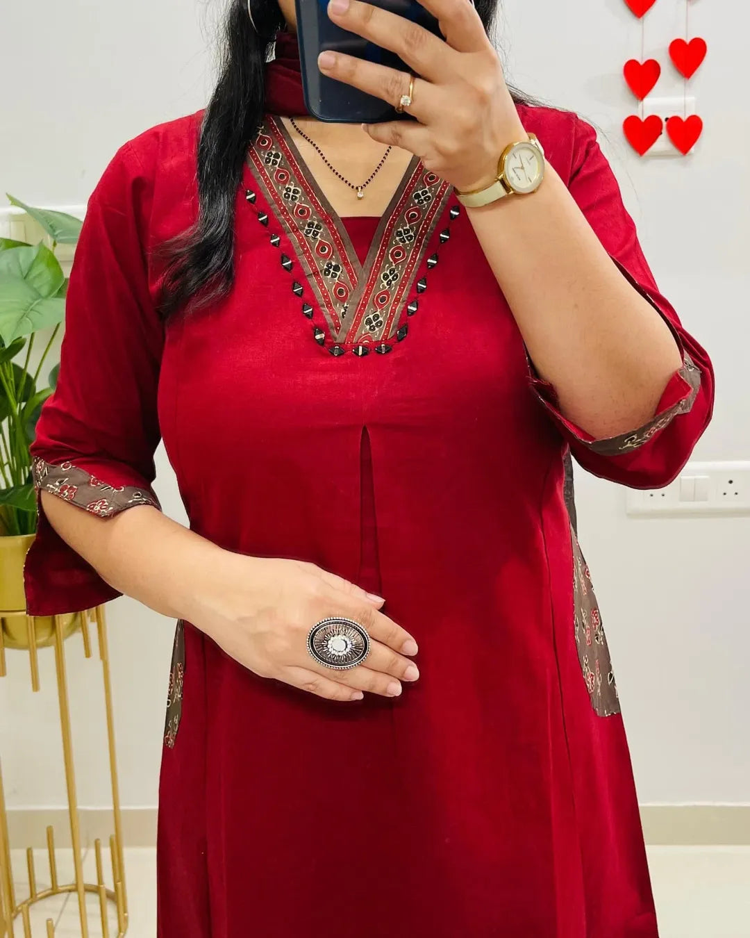 Designer Kutch Style Applique Work Cotton Suit