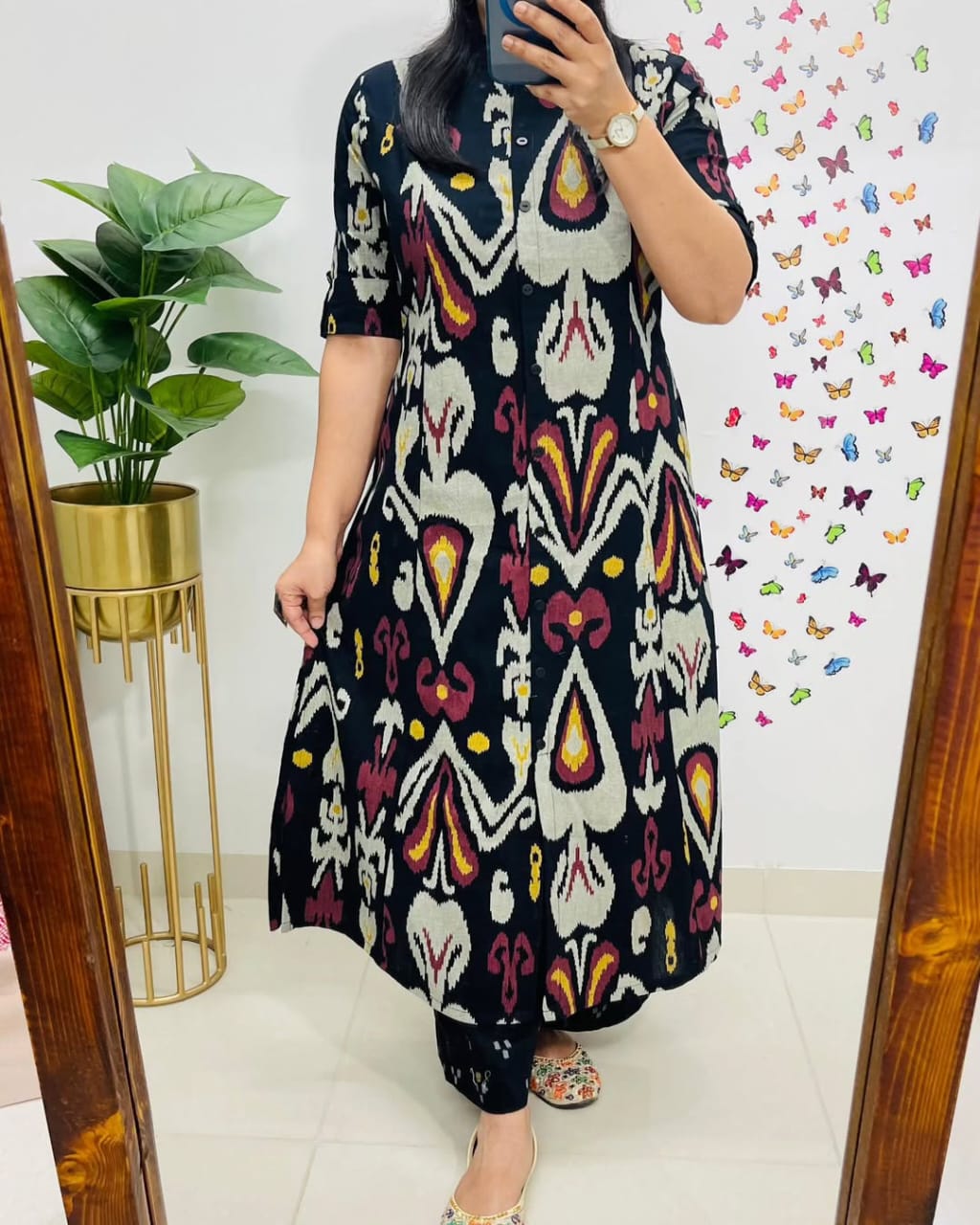 Pure Cotton Printed Kurta and Pant Set (Multicolor)