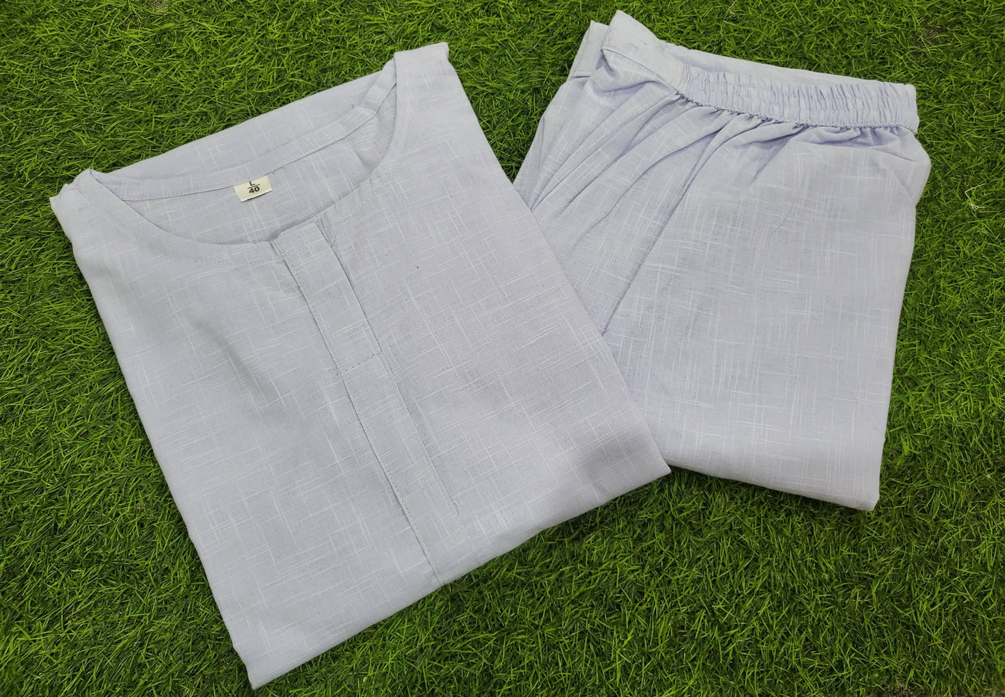 Premium Cotton Slub Top with Plazzo