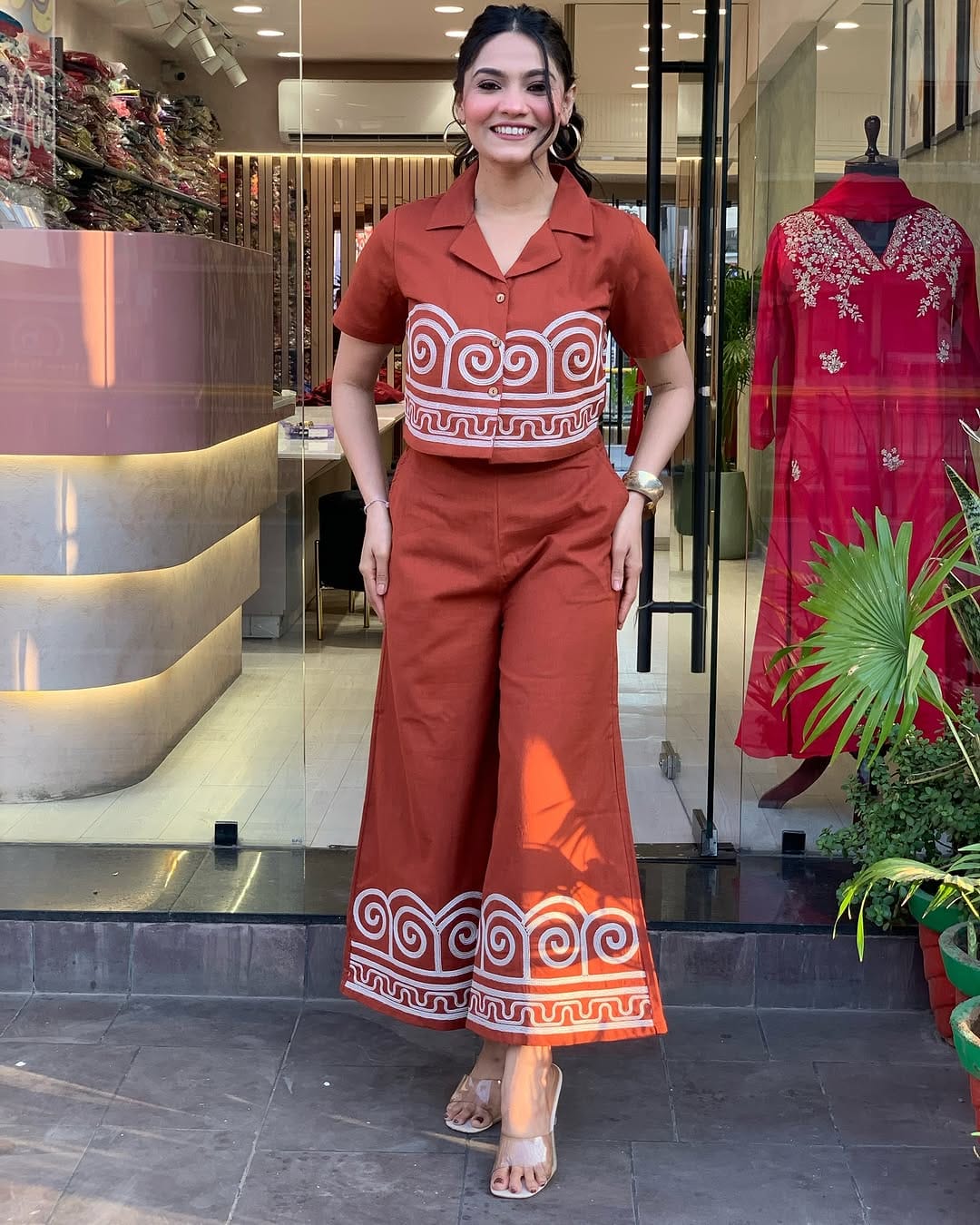 Premium Cotton Co-ord Set (Orange)
