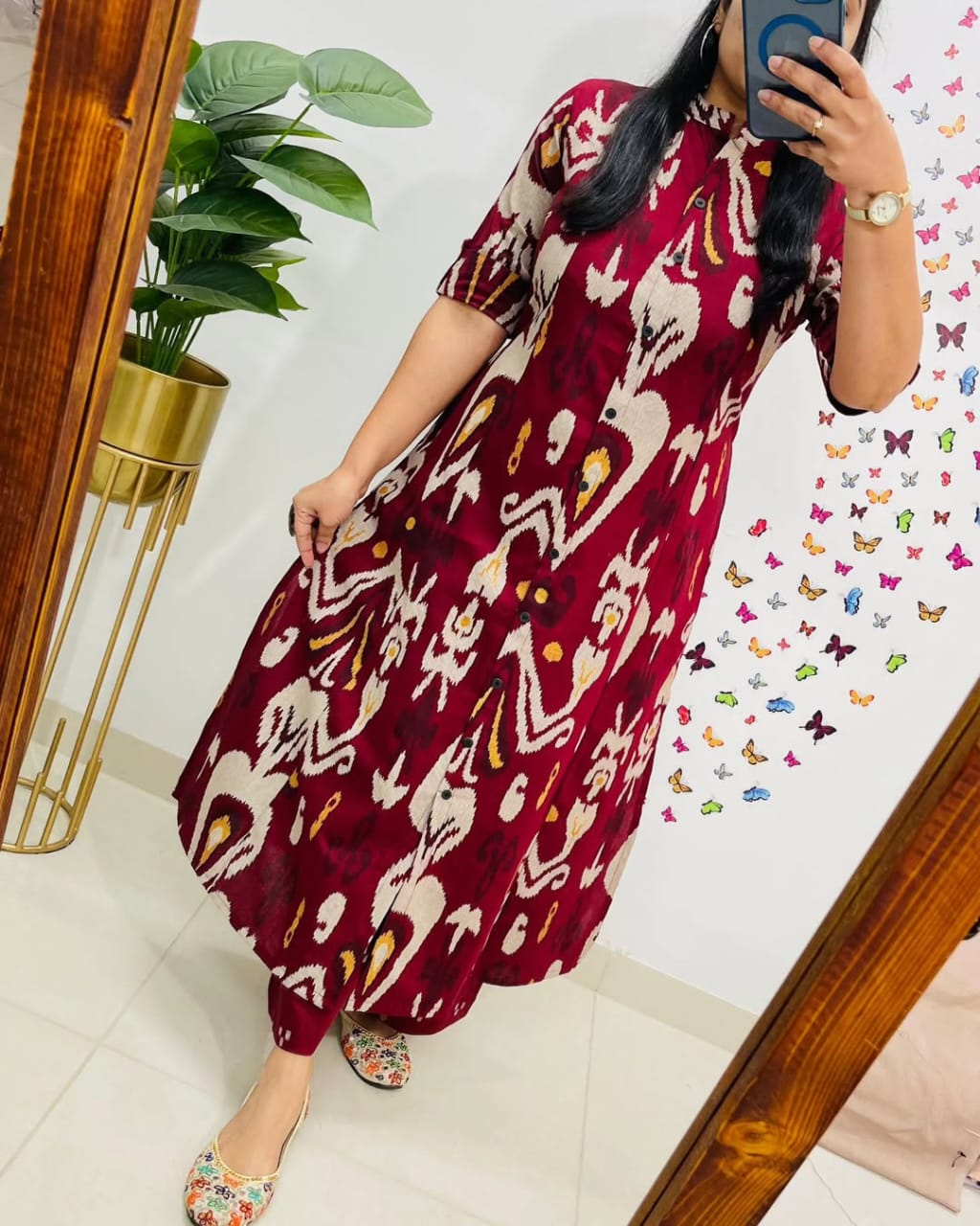 Pure Cotton Printed Kurta and Pant Set (Multicolor)