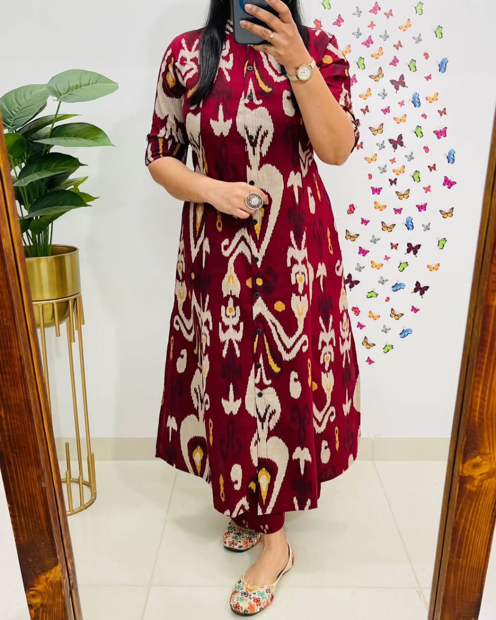 Pure Cotton Printed Kurta and Pant Set (Multicolor)
