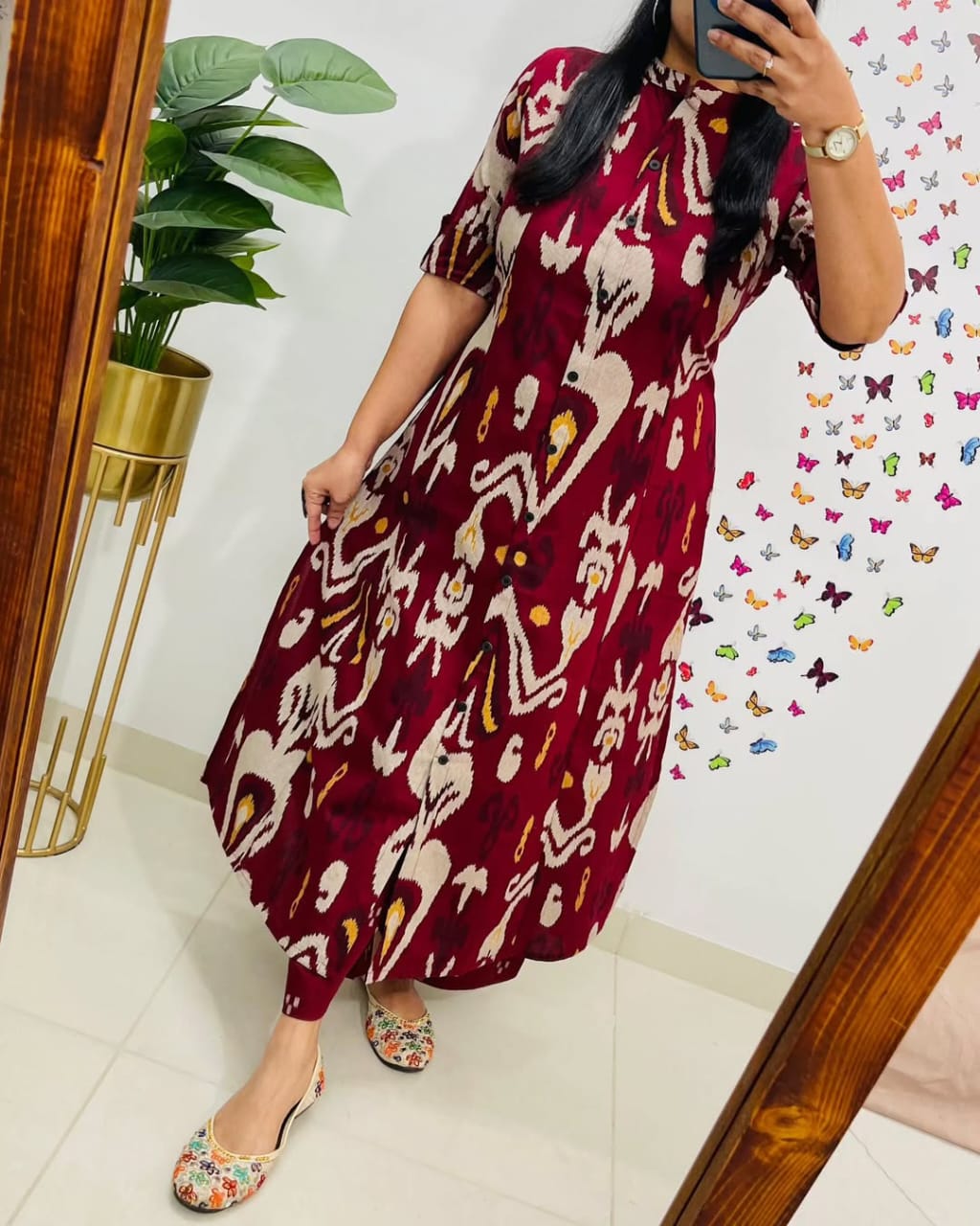 Pure Cotton Printed Kurta and Pant Set (Multicolor)