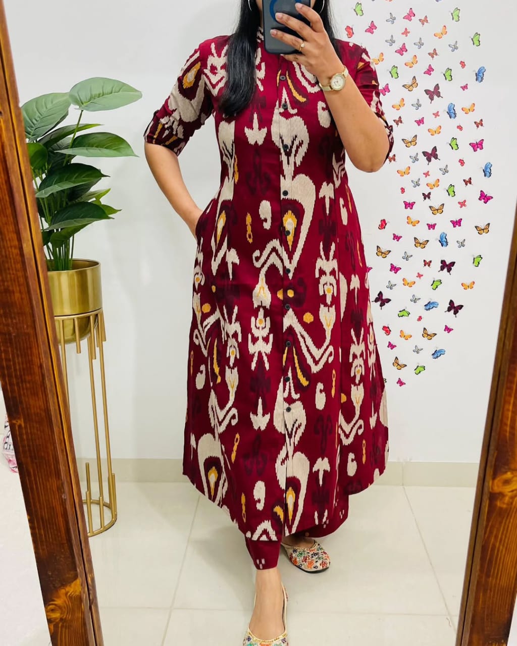 Pure Cotton Printed Kurta and Pant Set (Multicolor)